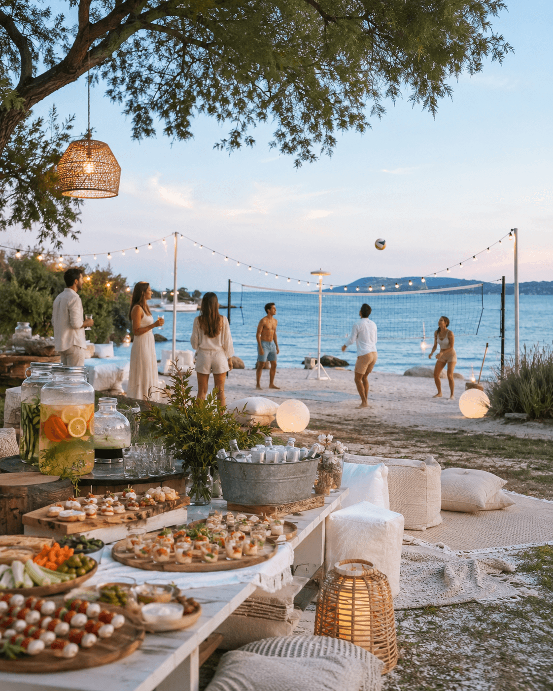 Lakeside cookout outdoor gathering theme